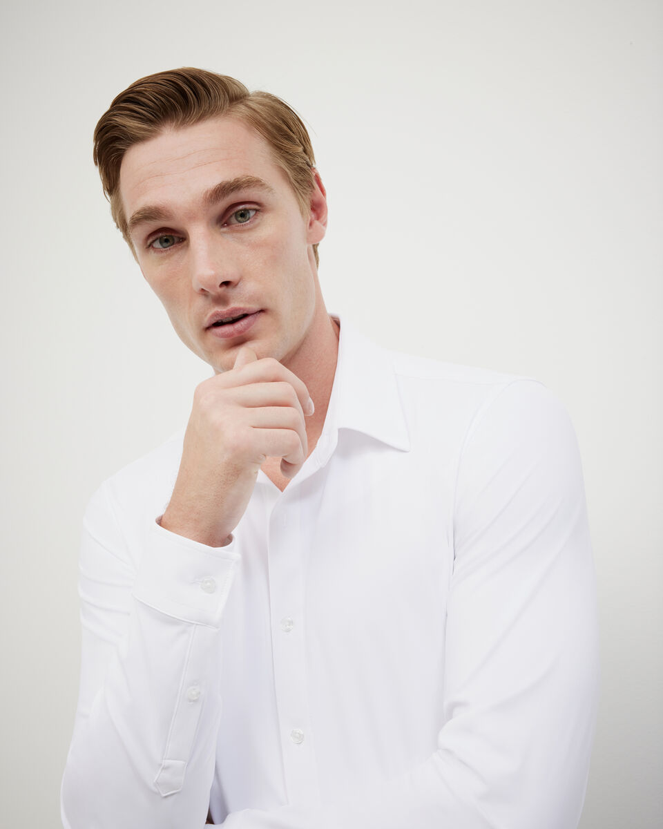 Slim Travel Shirt, White, hi-res